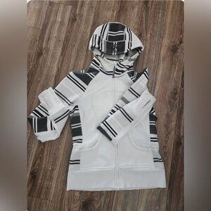 Lululemon Athletica White and black defined jacket